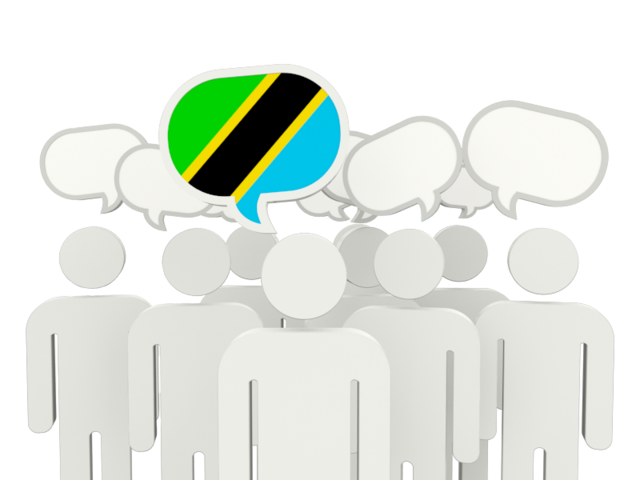Speech bubble. Download flag icon of Tanzania at PNG format
