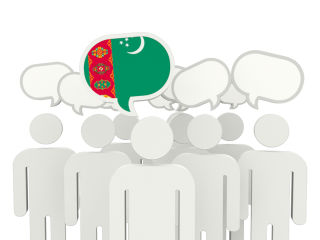 Speech bubble. Download flag icon of Turkmenistan at PNG format