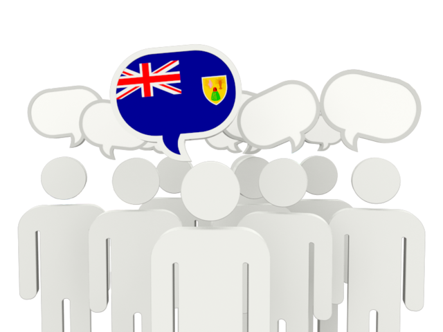 Speech bubble. Download flag icon of Turks and Caicos Islands at PNG format