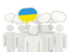 Ukraine. Speech bubble. Download icon.