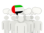Объединённые Арабские Эмираты. Облачко речи. Скачать иллюстрацию.