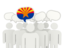 Flag of state of Arizona. Speech bubble. Download icon
