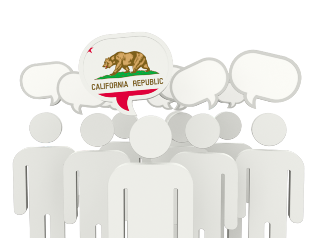 Speech bubble. Download flag icon of California
