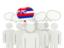 Flag of state of Hawaii. Speech bubble. Download icon