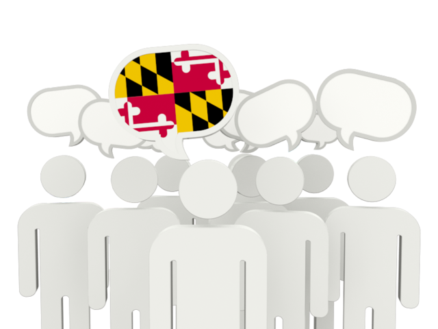 Speech bubble. Download flag icon of Maryland