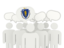 Flag of state of Massachusetts. Speech bubble. Download icon