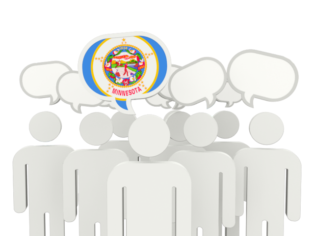 Speech bubble. Download flag icon of Minnesota
