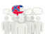 Flag of state of Mississippi. Speech bubble. Download icon