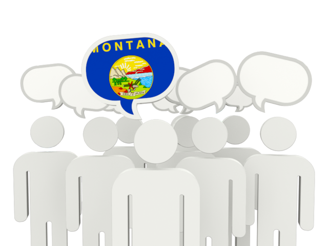 Speech bubble. Download flag icon of Montana