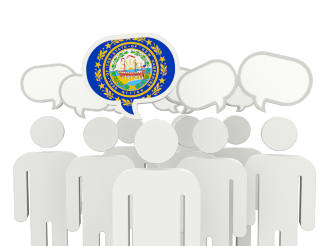 Speech bubble. Download flag icon of New Hampshire