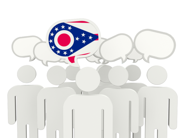 Speech bubble. Download flag icon of Ohio