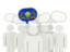 Flag of state of Pennsylvania. Speech bubble. Download icon