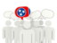 Flag of state of Tennessee. Speech bubble. Download icon