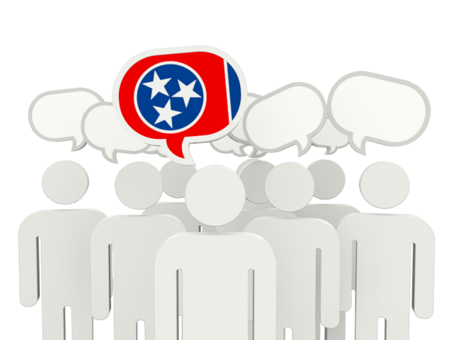 Speech bubble. Download flag icon of Tennessee
