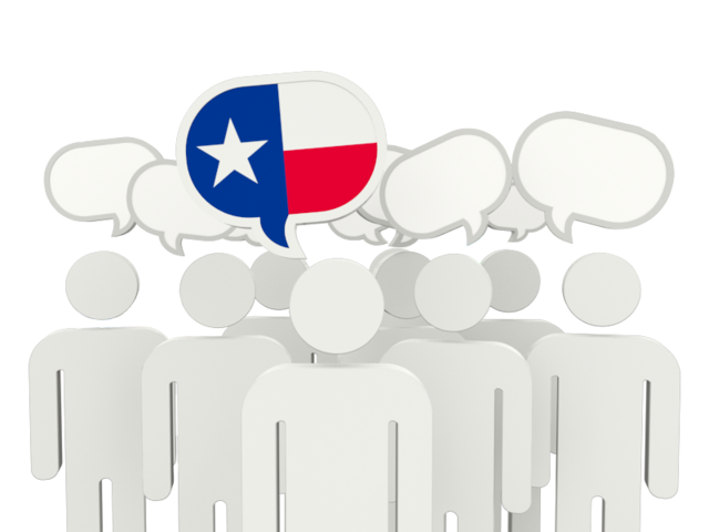 Speech bubble. Download flag icon of Texas
