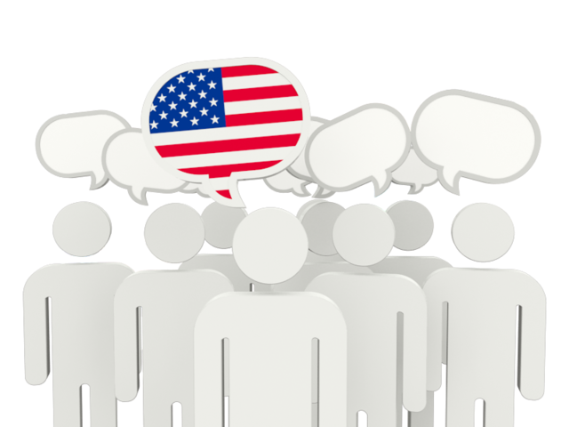 Speech bubble. Download flag icon of United States of America at PNG format