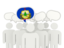 Flag of state of Vermont. Speech bubble. Download icon