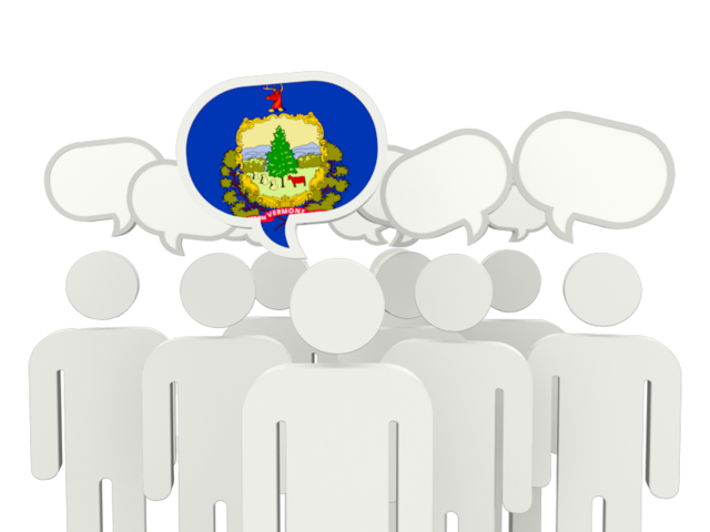 Speech bubble. Download flag icon of Vermont