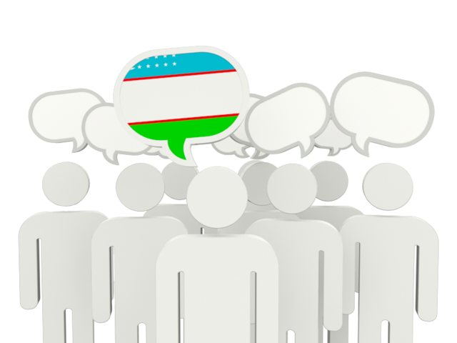 Speech bubble. Download flag icon of Uzbekistan at PNG format