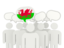 Wales. Speech bubble. Download icon.