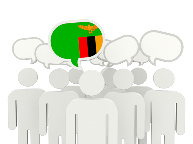 Speech bubble. Download flag icon of Zambia at PNG format