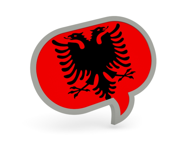Speech bubble icon. Download flag icon of Albania at PNG format