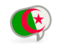 Algeria. Speech bubble icon. Download icon.