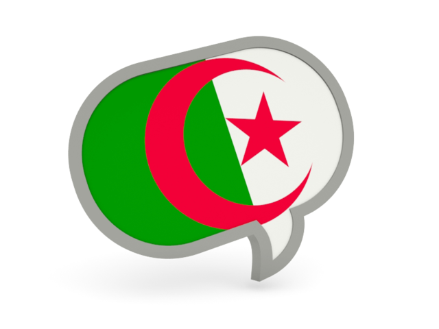 Speech bubble icon. Download flag icon of Algeria at PNG format