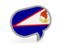 American Samoa. Speech bubble icon. Download icon.