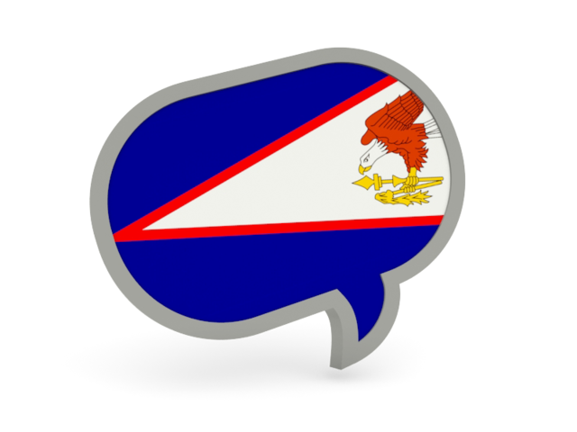 Speech bubble icon. Download flag icon of American Samoa at PNG format
