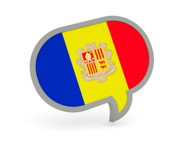 Speech bubble icon. Download flag icon of Andorra at PNG format