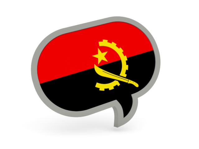 Speech bubble icon. Download flag icon of Angola at PNG format