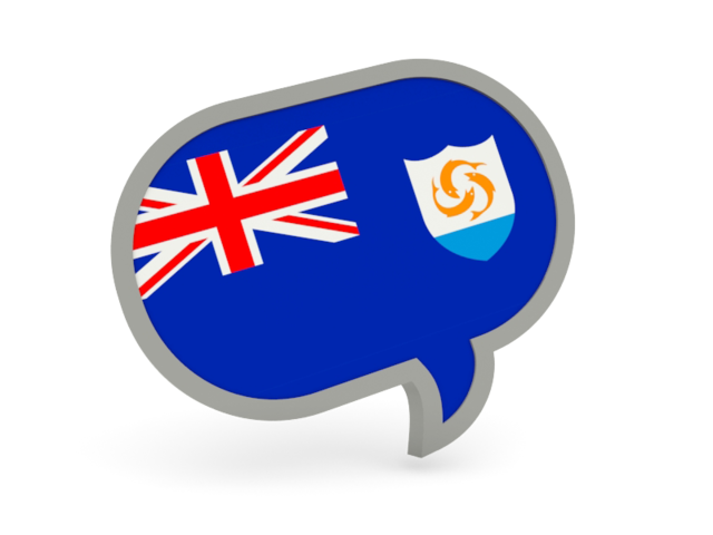 Speech bubble icon. Download flag icon of Anguilla at PNG format