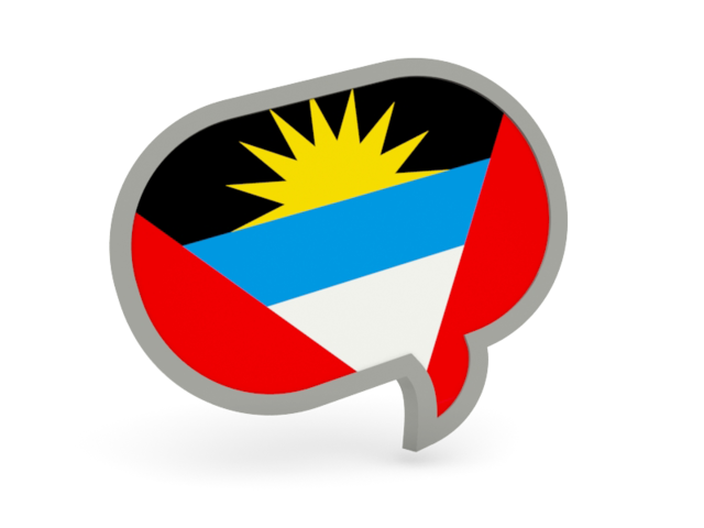 Speech bubble icon. Download flag icon of Antigua and Barbuda at PNG format