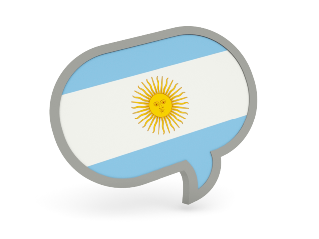 Speech bubble icon. Download flag icon of Argentina at PNG format