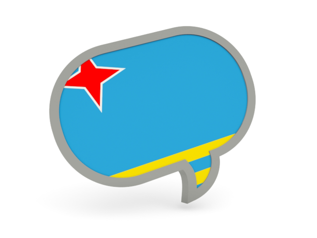 Speech bubble icon. Download flag icon of Aruba at PNG format