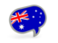 Australia. Speech bubble icon. Download icon.