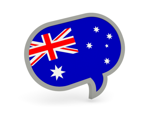 Speech bubble icon. Download flag icon of Australia at PNG format