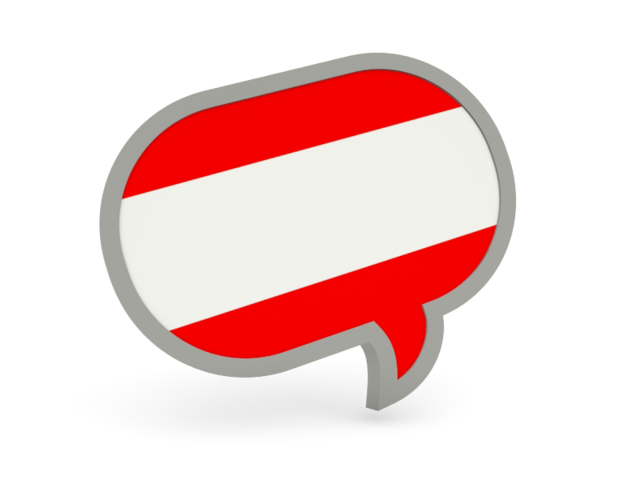 Speech bubble icon. Download flag icon of Austria at PNG format