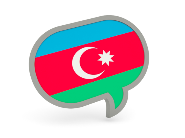 Speech bubble icon. Download flag icon of Azerbaijan at PNG format