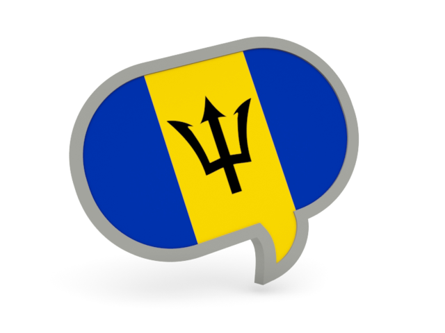 Speech bubble icon. Download flag icon of Barbados at PNG format