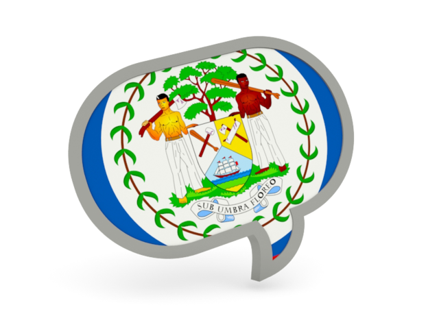 Speech bubble icon. Download flag icon of Belize at PNG format