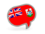 Bermuda. Speech bubble icon. Download icon.