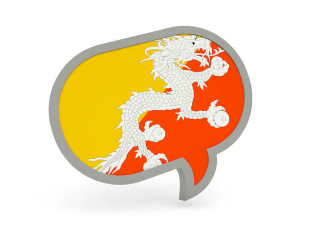 Speech bubble icon. Download flag icon of Bhutan at PNG format