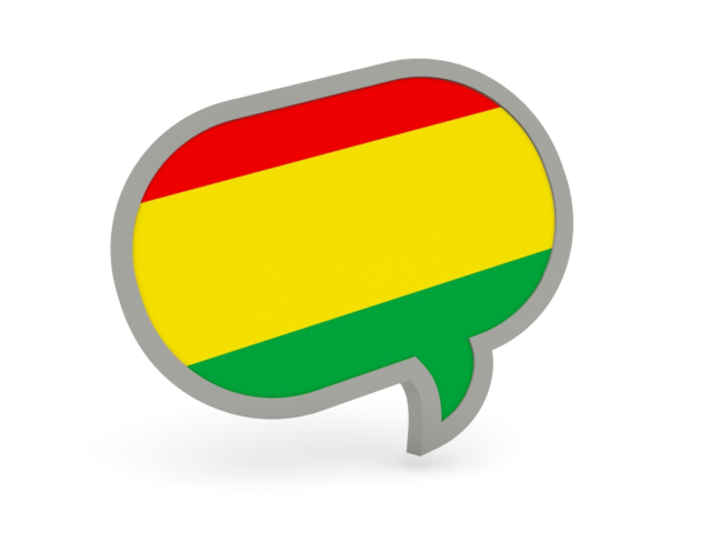 Speech bubble icon. Download flag icon of Bolivia at PNG format