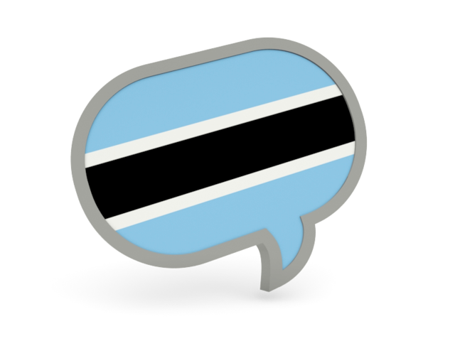 Speech bubble icon. Download flag icon of Botswana at PNG format