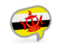 Brunei. Speech bubble icon. Download icon.