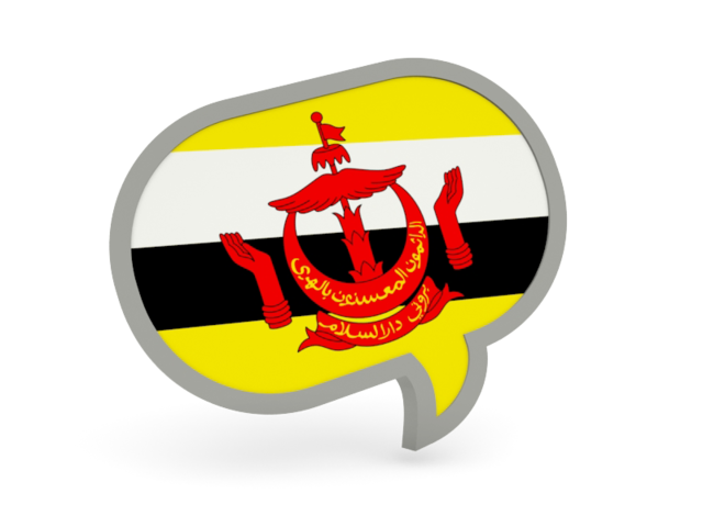 Speech bubble icon. Download flag icon of Brunei at PNG format