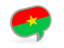 Burkina Faso. Speech bubble icon. Download icon.