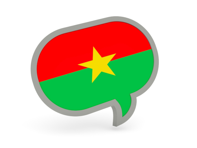Speech bubble icon. Download flag icon of Burkina Faso at PNG format